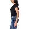 WallFlower Women's Madeline Short Sleeve V-Neck Yummy Rib Top With Ruched Sides - 4 of 4