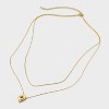14K Gold Dipped Initial Bubble Multi-Strand Pendant Necklace - A New Day™ Gold - 3 of 4