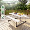 SUGIFT 6FT Heavy-Duty Picnic Table Portable Indoor Outdoor Bench - 2 of 4
