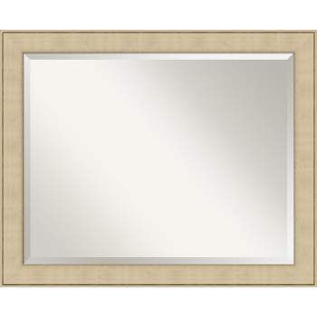 Amanti Art Classic Honey Silver Beveled Framed Wall Mirror