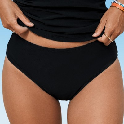 Women's Mid Waisted Available in Plus Bikini Bottoms Swimsuit (XS-4XL)- Cupshe