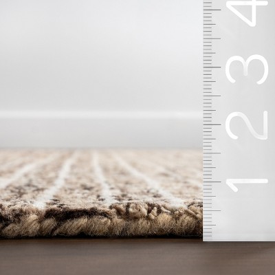 Melrose Brown Hand-Tufted Wool 4' x 6' Area Rug