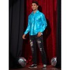 Lars Amadeus Men's Button Down Disco Party Shiny Printed Shirts - 2 of 4