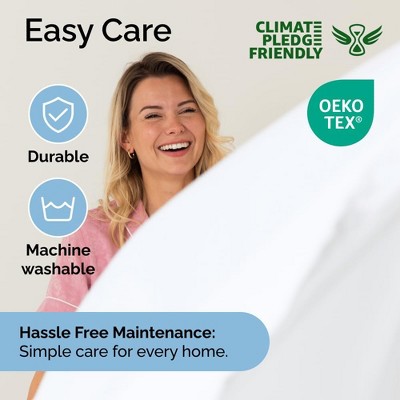 Queen White Microfiber Deep Pocket Bed Sheet Set