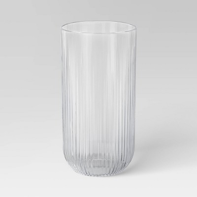 Ribbed Clear Vase Tall - Room Essentials™