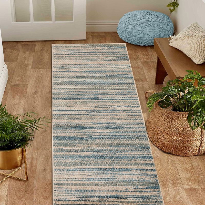Abstract Modern Lines Indoor Runner or Area Rug by Blue Nile Mills, 2 of 5
