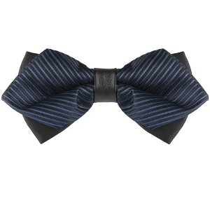 INSPIRE CHIC Men's Adjustable Striped Bow Tie - 1 of 4