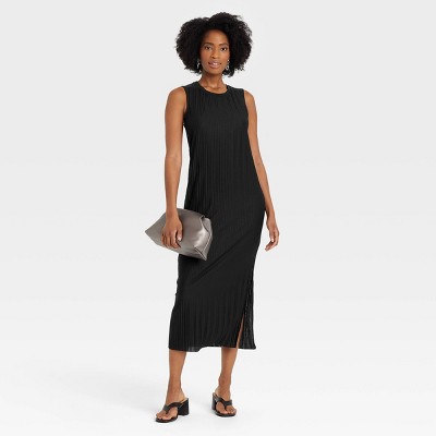 Black Jersey Knit Maxi Dress : Target