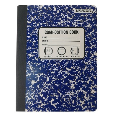 Photo 1 of College Ruled Solid Composition Notebook (Colors May Vary) - Unison (pack of 24)