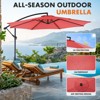 Gulches 9.8FT Outdoor Patio Umbrella H,anging Cantilever,Tilt Adjustment, 8 Ribs, UV Protection for Backyard, Lawn, Garden and Pool - 2 of 4