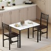 Hooseng Small Kitchen Table Set for 2 with Chairs, 3 Piece Dining Table Set, Wood Breakfast Nook Table and Chairs Set for Small Space Dining Room - 4 of 4
