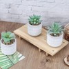 BRINJOY 4-Pack Artificial Succulent Plants - Mini Faux Succulents in Ceramic Pots for Home Office Decor - 3 of 4