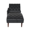 NicBex Modern Tufted Armless  Chaise Lounge Chair with Nailhead Design,Comfy Upholstered Accent Chair for Bedroom,Living Room,Office - 3 of 4