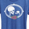 Women's - Instant Message - Human And Cat Skull Short Sleeve Graphic T-Shirt - 2 of 4