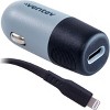 Ventev 20W Ultrafast Usb C Universal Car Charger And Usb C To Apple Lightning Cable Gray - 2 of 4