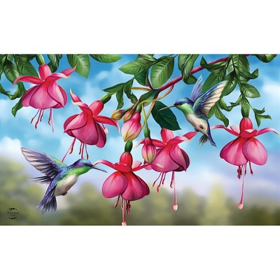 Briarwood Lane Doormat 30x18 Indoor Outdoor Flight of the Hummingbirds Spring For Spring Doormat