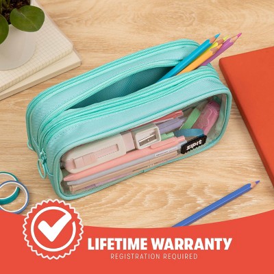 ZIPIT Half & Half Pencil Case, Mint