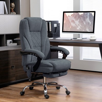 Vynxaria Vinsetto Massage Office Chair with Foot Rest, Executive Office Chair with 6 Vibration Point and Heat,Computer Chair