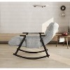 Dolonm 23.30 in. W Casual Folding Rocking Chair, Adjustable Backrest & Footrest, Side Pockets Placed, Living Room, Bedroom - 4 of 4