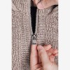 X RAY Boy's Full Zip Faux Shearling Hood Moto Arm Piece Sweater - 3 of 4
