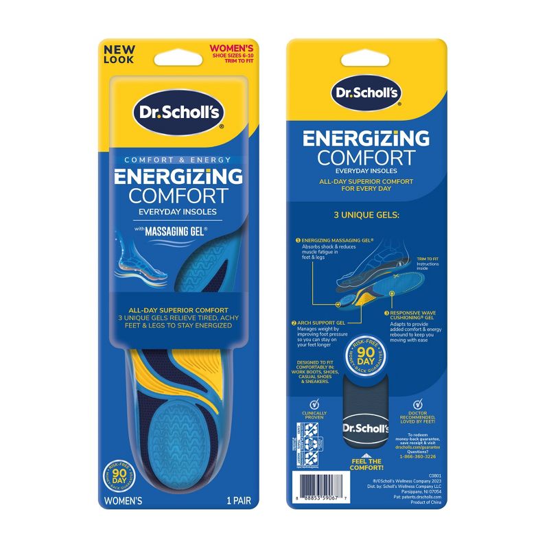 Dr. Scholl&#39;s Comfort &#38; Energy Massaging Gel Advanced Insoles for Women - Size (6-10), 3 of 14