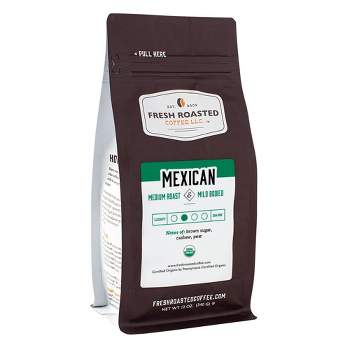 Fresh Roasted Coffee, Organic Mexican, Ground Coffee