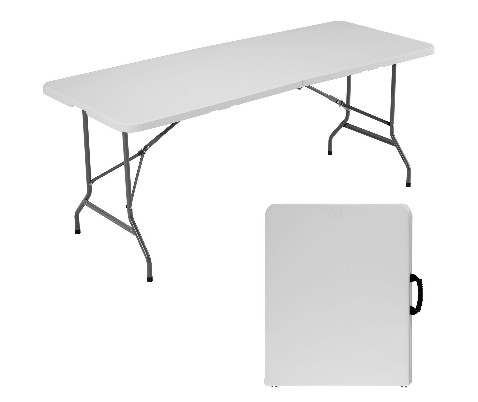 Gulches Folding Table Heavy Duty - Indoor/Outdoor Portable Table with Handle for Camping/Picnic/Party