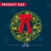 SYNCFUN 3 PCS 19" Christmas Wreath with LED Lights, Wreath for Front Door, Windows, Living Room, and Christmas Decorations - 3 of 4