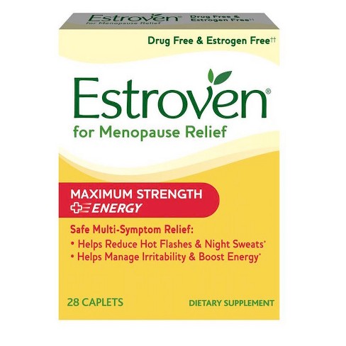 Estroven Menopause Relief Maximum Strength Energy Dietary Supplement Caplets 28ct