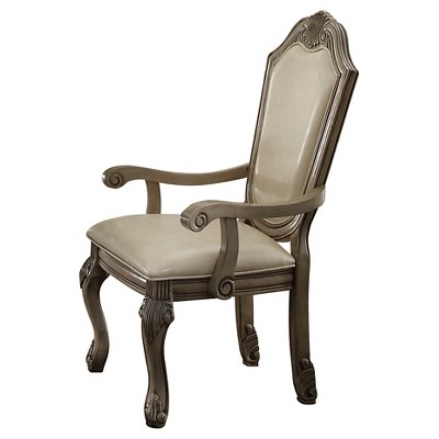 Set of 2 Chateau de Ville Arm Dining Chair Antique White - Acme Furniture