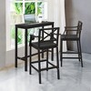 Outdoor Bar Stools Set of 2, 26 Inch All Weather HDPS Patio Counter Height Barstools with Back & Footrest, Aluminum Bar Stool Chairs - 4 of 4
