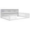 YOOCOZZ Twin Size Wood Floor Bed with Bedside Bookcase and Shelves - 3 of 4