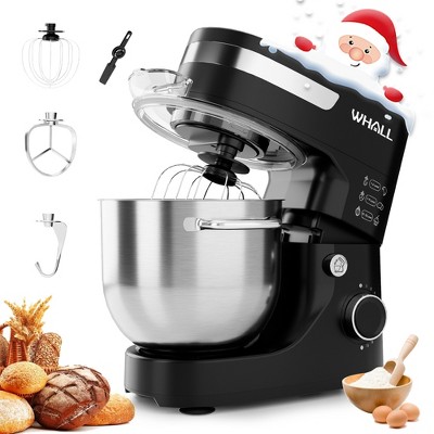 WHALL Stand Mixer, 12-Speed Tilt-Head Kitchen Mixer with Dough Hook, Whisk, Beater, and Stainless Steel Bowl – Powerful Electric Food Mixer for Baking