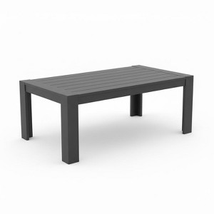 Covers&All Tropez 43 in L Coffee Table, Dark Grey Powder-Coated Aluminum, 43 x 25 x 17 - 1 of 4