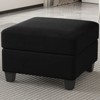 Belffin Velvet Storage Ottoman – Modular Square Footrest & Sectional Add-On - 4 of 4
