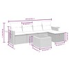 vidaXL 6 Piece Patio Sofa Set with Cushions Beige Poly Rattan - Beige and Cream Without Storage 5 Items - 4 of 4