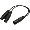 Sanoxy XLR Male Plug to Dual 2 Female Jack Y Splitter Mic DJ Cable Adaptor 16 AWG 3-Pin - 2 of 2
