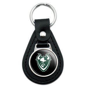 Portland State Secondary Logo Black Leather Keychain - 1 of 4
