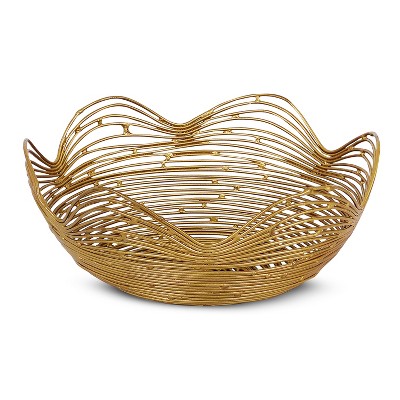 Mela Artisans Gurez Valley Bowl in Gold