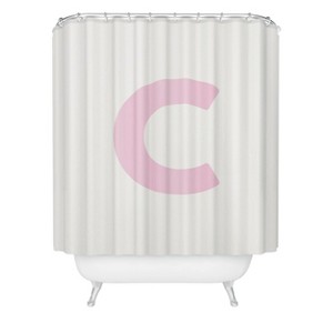 Deny Designs April Lane Art Block Monogram Shower Curtain - 1 of 3
