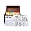 Outshine Co Brown Wooden Recipe Box with Cards and Dividers - 3 of 4