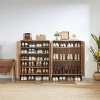 ORRD 6-Tier Rattan Door Shoe Cabinet, Adjustable Shelf Storage Organizer for Entryway, Hallway & Closet, Solid Wood, Farmhouse Modern (Oak) - 4 of 4