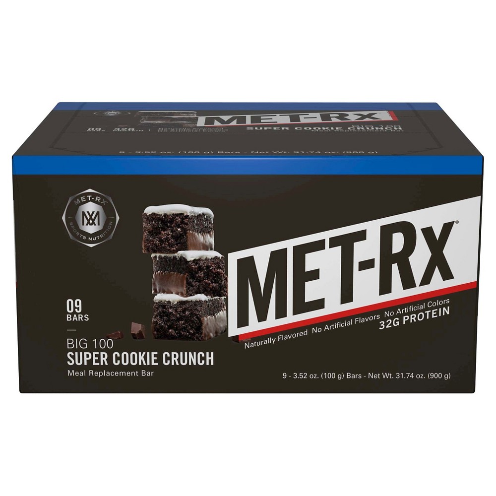 UPC 786560557016 product image for MET-Rx Big 100 Meal Replacement Bar - Super Cookie Crunch - 9ct | upcitemdb.com