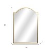 HomeRoots 32" Gold Metal Beaded Arch Accent Mirror - 3 of 4