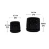 VisioGear 2PCS Ceramic Flowerpot, 7" Modern Planter for Patio, Garden, Windowsill, Black, 7.88"*7.88"*7.09" - 3 of 4