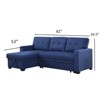 FONTOI Pull out Sectional Sofas, Reversible Sleeper Sectional Sofa with Storage Chaise and Removable Back Cushions, Blue, 82"*34.5"*53" - 2 of 4