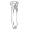 EVERLY JEWELRY |Sterling Silver 3.55 CT TGW White Cubic Zirconia Three Stone Ring - 2 of 4