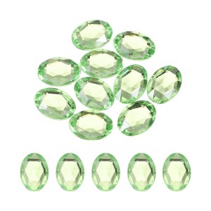 Unique Bargains Acrylic Flat Back DIY Decor Jewelry Oval Gems 10 Pcs - 1 of 4