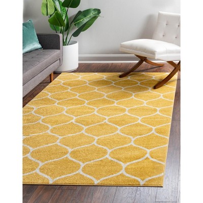 Unique Loom Trellis Frieze Rounded Trellis Indoor Woven Area Rug
