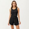 Anna-Kaci Lounge Women's Eyelet Tank and Lounge Shorts Set with Elastic Waist and Relaxed Cropped Fit - 2 of 4